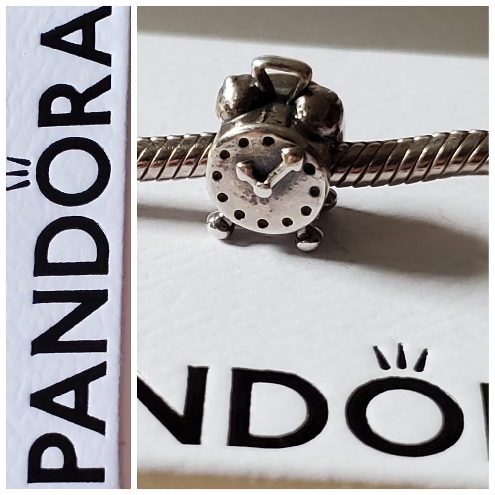 Pandora Silver Clock  Charm.